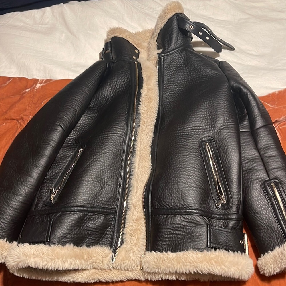 Zara Jacket with Faux Leather and Fur